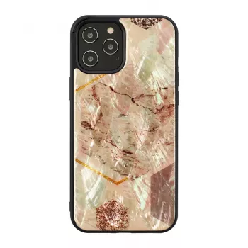 iKins hoesje voor Apple iPhone 12 / 12 Pro – pink marble-design