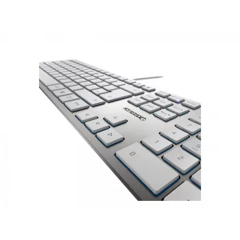 CHERRY KC 6000 toetsenbord slank universeel USB QWERTZ Duits zilver