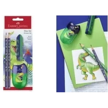 Schrijfpakket Faber-Castell Dino groen 111519 — Faber-Castell schrijfpakket Dino groen