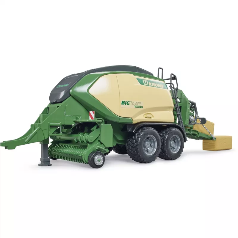 Bruder 02033 Krone Big Pack 1290HDP VC modelvoertuig, 1:16, met 2 vierkante balen, groen