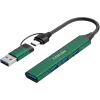CANYON hub DS-02 4in1 USB-A/C groen
