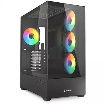 PC-behuizing Sharkoon AK6 RGB, ATX, zwart