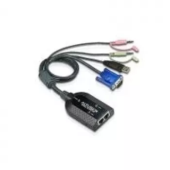 ATEN Dual USB - VGA naar CAT5e/6 KVM-adapterkabel met audio- en virtual-media-ondersteuning (alleen voor KM0932)