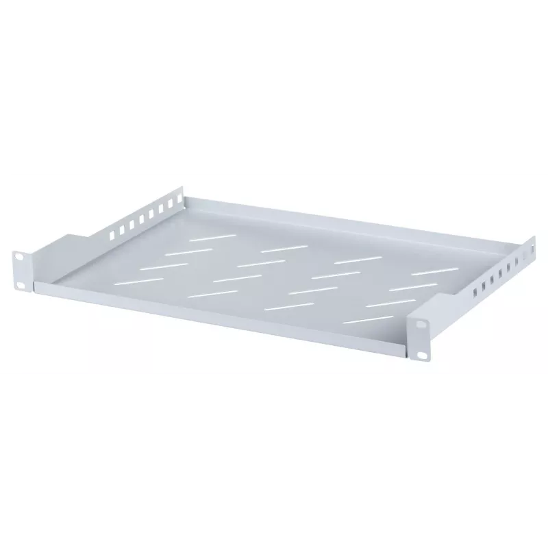 Rackplateau LANBERG AK-1004-S — 1U 19 inch grijs, 483 mm breedte, 300 mm diepte, 25 kg capaciteit