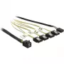 Kabel DeLOCK Mini SAS HD SFF-8643 naar 4xSATA 7p 1m