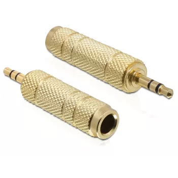 Kabel-adapter DeLOCK 65360 3,5 mm naar 6,35 mm goud