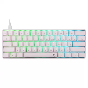 Bedraad mechanisch toetsenbord White Shark Shinobi-2 (GK-004221) — blauwe schakelaars, wit, US-layout