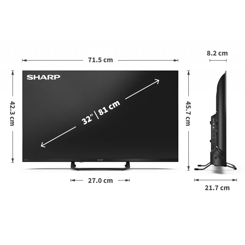Sharp 32HF3865E 32 inch Smart TV met Google TV