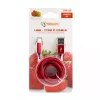 Sbox USB->Type-C M/M 1,5m CTYPE-1.5R aardbeirood