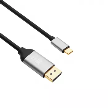 Akyga AK-AV-16 USB-C-naar-DisplayPort-kabel, 4K 60 Hz, 1,8 m, zwart