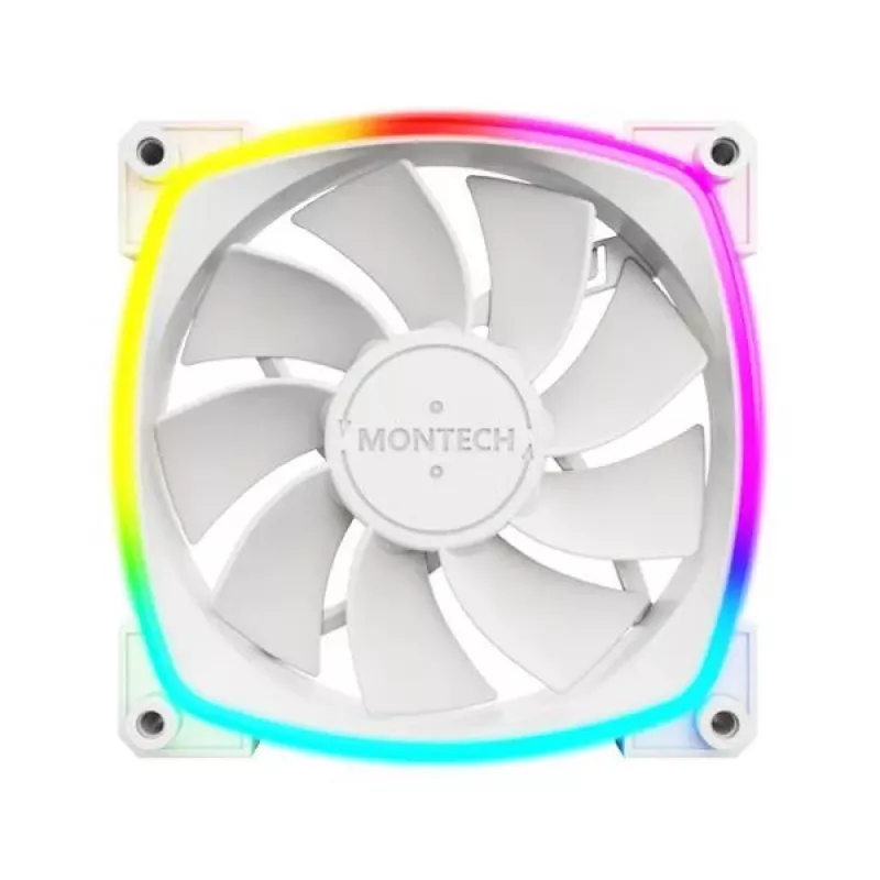 Montech RX120 PWM computerbehuizing-ventilator 12 cm wit 3 st.
