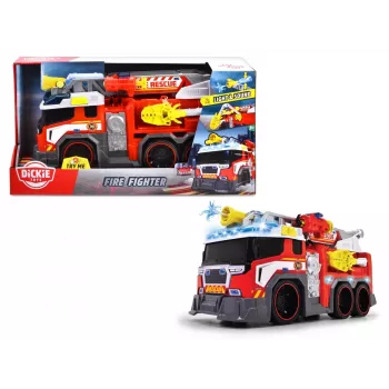 Brandweer speelgoedauto Dickie model 203307000 — op batterijen, vanaf 3 jaar, kleuren: zwart/blauw/rood/wit/geel