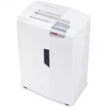 Papiervernietiger HSM X15, partikelsnede P-4, 23 cm werkbreedte, capaciteit 16 bladen, 26 L bak, zilver