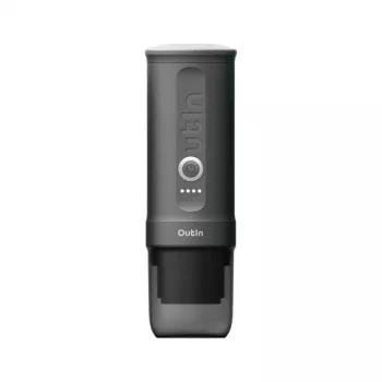 Koffiemachine OUTIN Outin Nano grijs — koffie-invoer als koffiepoeder, 20 bar, 7500 mAh accu, 670 g