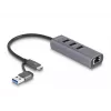 DeLOCK 64282 laptop-dockingstation & poortreplicator bekabeld USB 3.2 Gen 1 (3.1 Gen 1) Type-C grijs (64282)