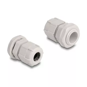 Kabelwartel M16 DELOCK, kunststof, grijs, 10-pack