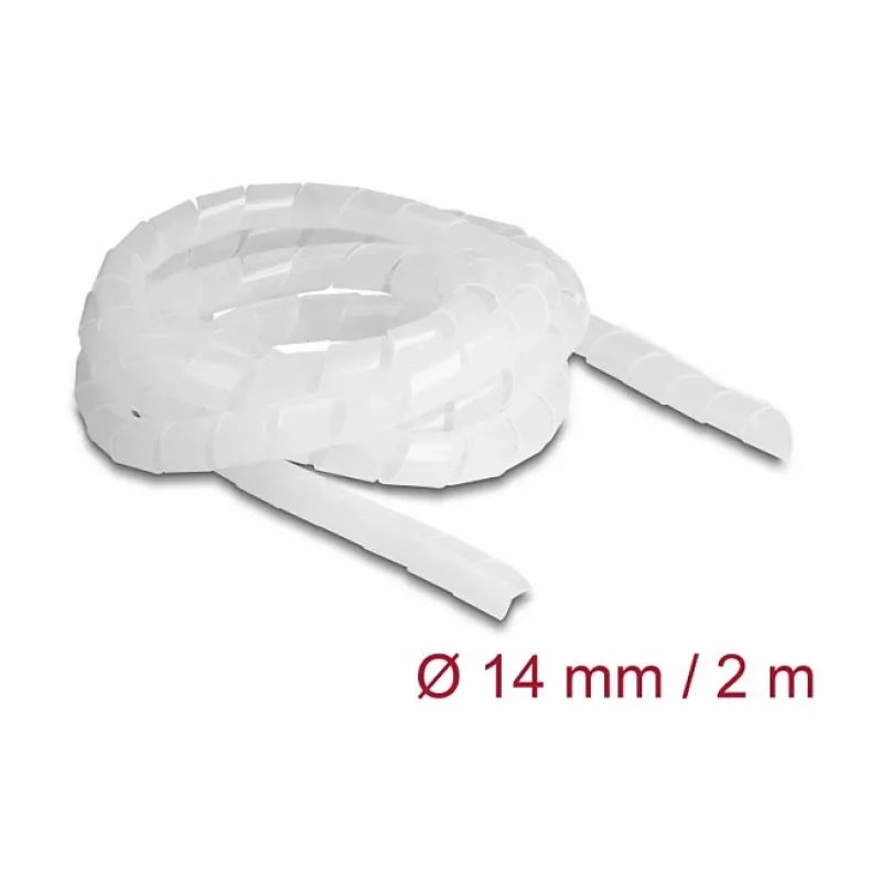 DeLOCK spiraalslang flexibel 2 m x 14 mm transparant polyethyleen