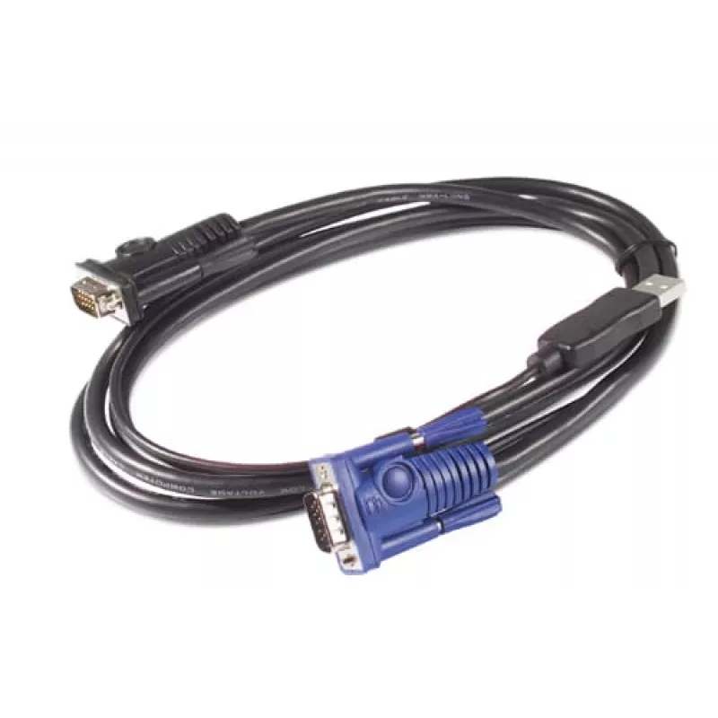 APC KVM USB-kabel - 6 ft (1,8 m), 1,83 m, USB, USB, VGA, zwart, USB-A