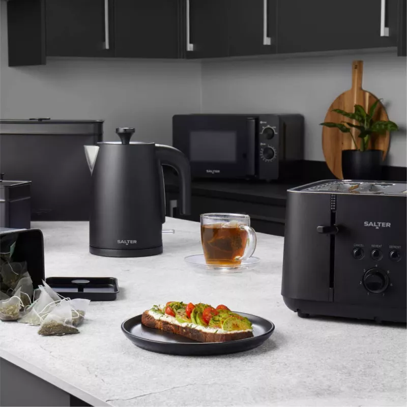 Salter EK5565MBLKFVDE Kuro 4-sneden toaster
