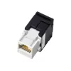 RJ45-kabelstekker Alantec MB001, rechte bus, goudgecoate contacten, AWG 22/24, 568 A, thermoplast, zwart/wit