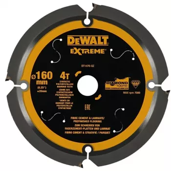 Doorslijpschijf voor laminaat en cementbouwplaten DeWalt DT1470 160x20 mm 40T