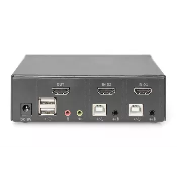 KVM-switch Digitus 2 poorten Single Display 4K HDMI