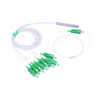 Kabelsplitter Extralink splitter 1:8 PLC SC/APC 900µm 1,5 m groen wit