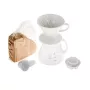 Papieren koffiefilters HARIO voor ronde HARIO-koffiemachine, 100 stuks, wit