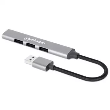 Manhattan USB-A 4-poorts hub, 4x USB-A-poorten (1x 5 Gbps USB 3.2 Gen1…