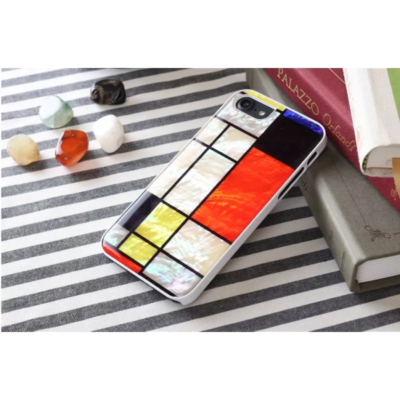 iKins hoesje voor Apple iPhone 8 / 7 Mondrian wit
