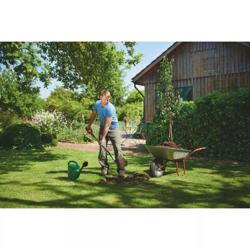 Spade WOLF-Garten ASP-D staal rood 1230 mm