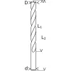 Brad-Point-boor Bosch 4 mm diameter 75 mm lengte