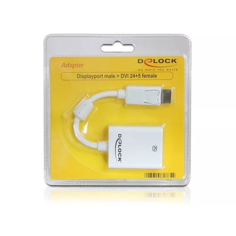 Videokabel-adapter DeLOCK 61765 DisplayPort naar DVI-I 0,125 m