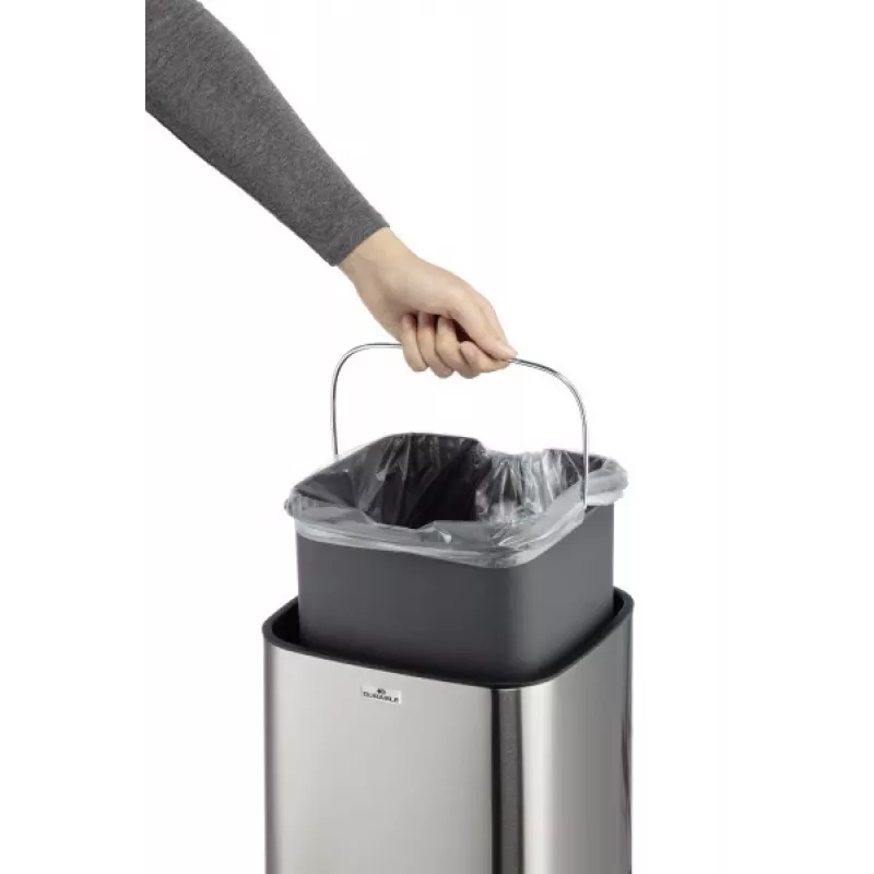 Durable TOUCH 12L rechthoekig RVS zilver zwart