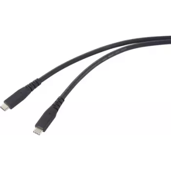 Renkforce USB-C-kabel USB4 zwart TPE-mantel RF-6662038 - digitaal/data - 0,5 m (RF-6662038)