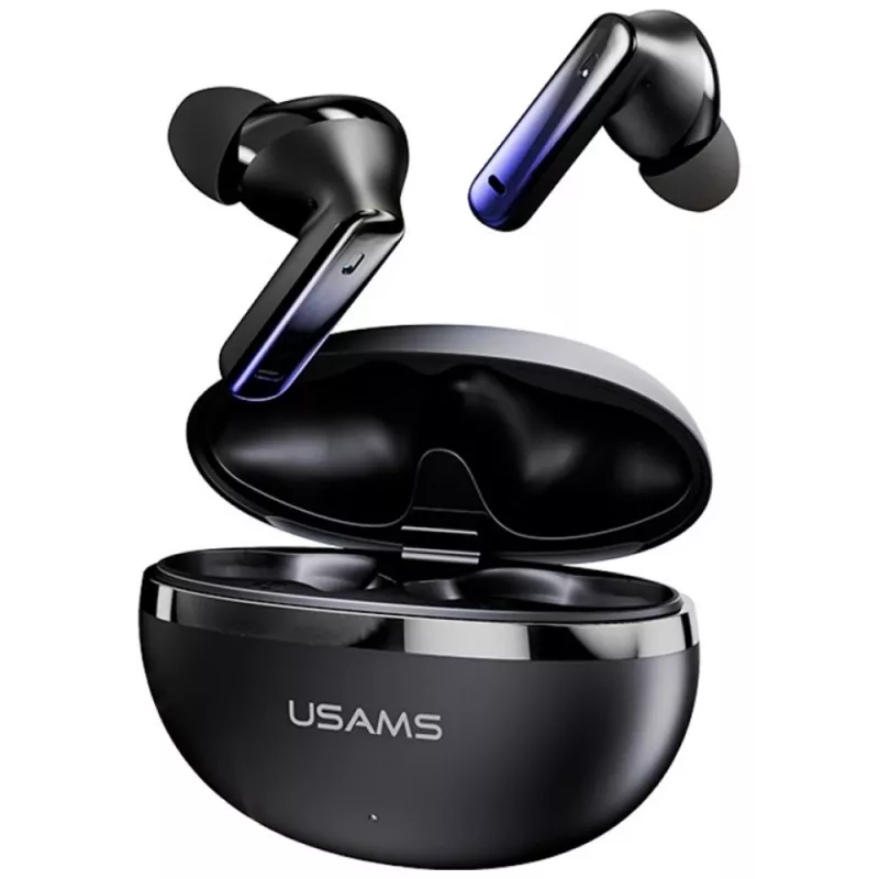 Bluetooth-hoofdtelefoon Usams TWS E02 ANC+ENC zwart