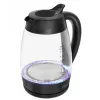 Lafe Essential XL CEG016 glazen elektrische waterkoker, 2 l, 2200 W, zwart