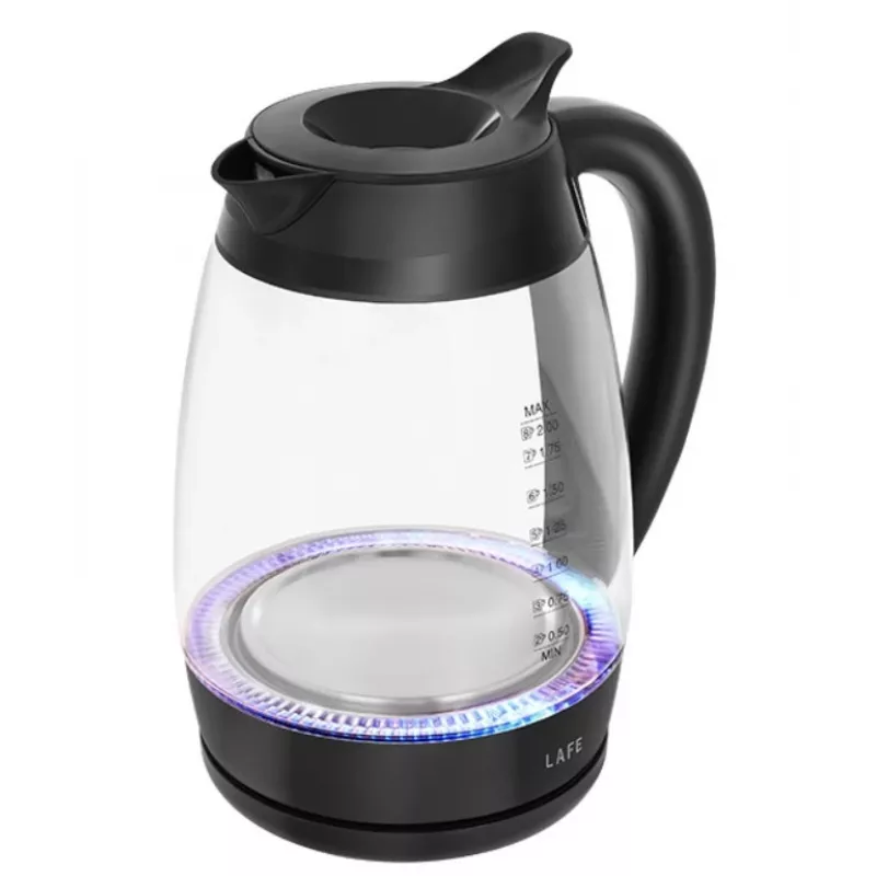 Lafe Essential XL CEG016 glazen elektrische waterkoker, 2 l, 2200 W, zwart