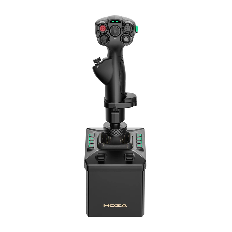 Flight-standaardkit MOZA AB6 flightsimulator – zwart ABS, aluminium en koolstofvezel constructie, AC-stroom 110–220 V, piekvermogen 72 W