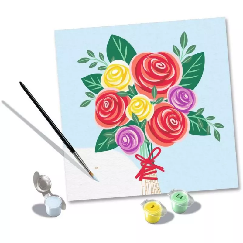 Ravensburger schilderset CreArt – rozenboeket, schilderen-op-nummer-set (model 25520)