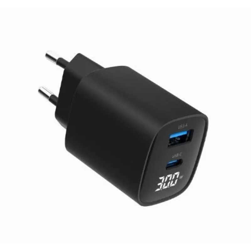 Mobiele oplader Gembird TA-UC-PDQC30LCD-BK-01 snelopladen zwart