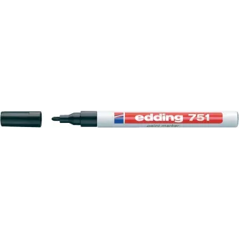 Marker Edding e-751 witte kunststof ronde punt — witte inkt, ronde punt