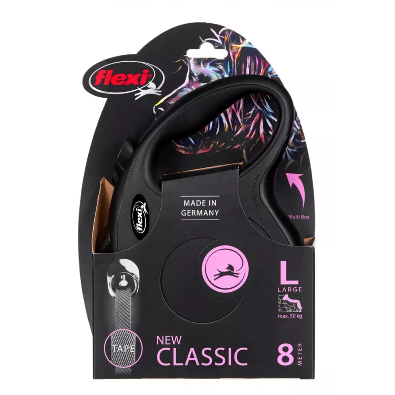 Flexi nieuw Classic hondenlijn, uittrekbaar, 8 m