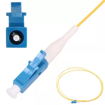Extralink LC/UPC pigtail, singlemode G.652D, 900 µm PVC, 1 m, FTTH, geel
