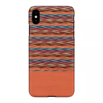 Telefoonhoesje van man and wood voor iPhone XS Max – bruin ruitpatroon met zwarte rand