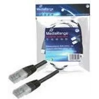 Patchkabel MediaRange RJ45 U/UTP C5e 3,0m (UTP) zwart (MRCS116)