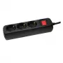Verlengsnoer LogiLink LPS206B 1,4 m 3 AC-stopcontacten zwart