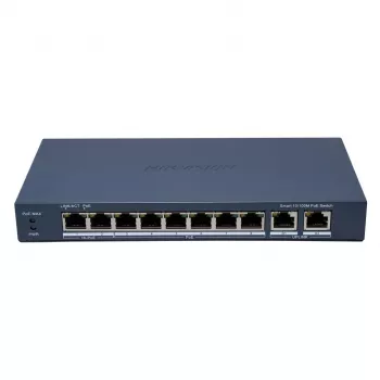 Hikvision DS-3E1310HP-EI(B) netwerkswitch managed fast ethernet (10/100) Power over Ethernet (PoE) grijs