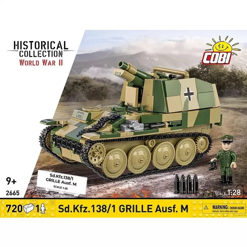 Bouwmodelbouwpakket Cobi SD.KFZ.138/1 Grille, 720 onderdelen, tentoonstellingsmodel