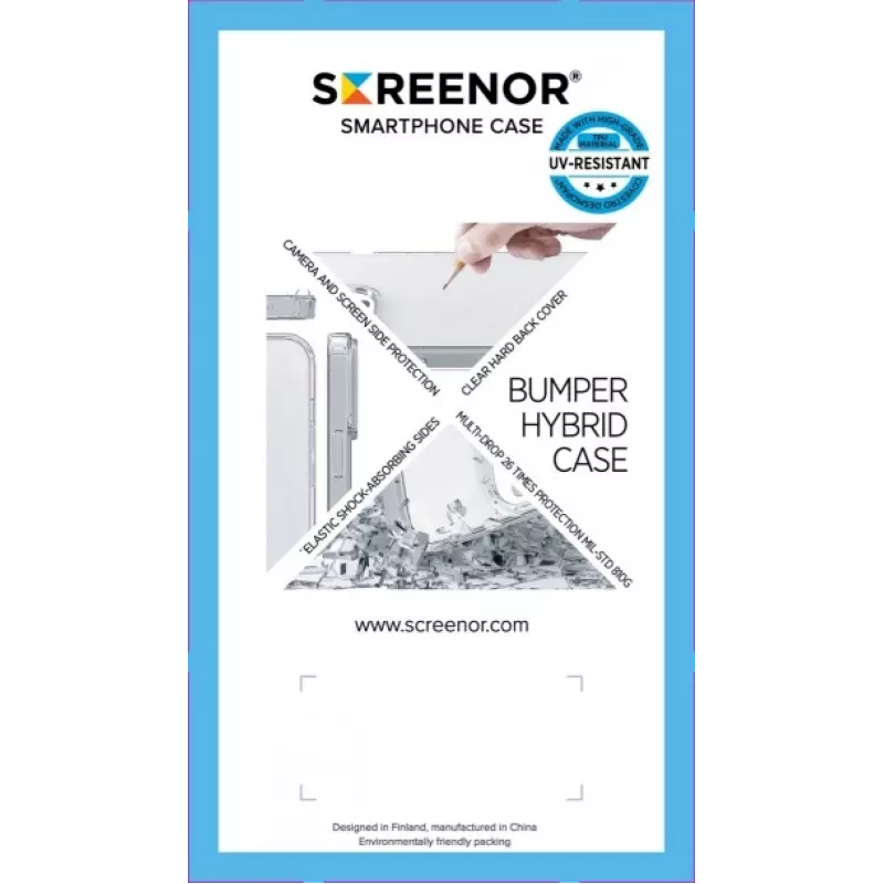 Screenor Bumper 25618SB hoesje voor iPhone 16, transparant
